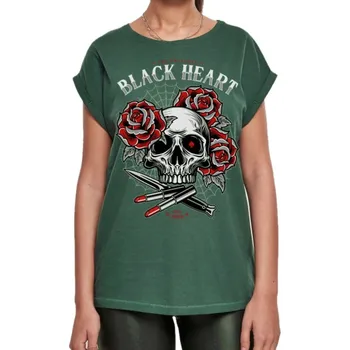 Dámské tričko tričko dámské - LIPSTICK SKULL EXT - BLACK HEART - 9067