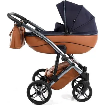 Kočárek Kombinovaný kočárek Jasmine Bennetta Soft 10 hnědá-modrá 2025 + rukávník zdarma