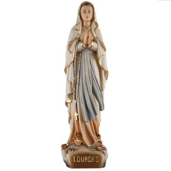 Vánoční dekorace Ornatis Madona Lurdská Provedení: Malovaná, Velikost stojících figur dospělých postav: 17 cm Dřevěná socha Madony Lurdské