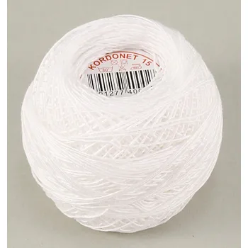 Příze Příze Kordonet č. 15 - bílá - číslo barvy 0010