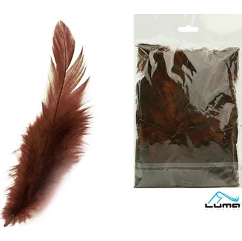 Peří dekorativní barevné 10 g - hnědé tmavě