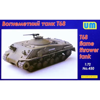 Plastikový model Unimodel 1/72 T68 flame thrower tank