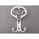 Kvalitní mosazný věšák bílý - dvojitý