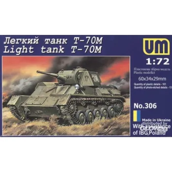Plastikový model Unimodel 1/72 T-70M Sov.Tank