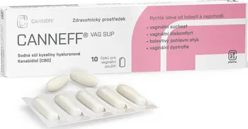 Lék na ženské potíže Canneff VAG SUP vaginální čípky 10 ks