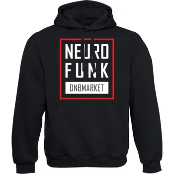 Pánská mikina Pánská mikina s kapucí NEUROFUNK Oblong Velikost: M, Barva: Černá - Design 2