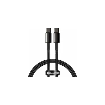 Datový kabel Baseus CATWJ-A01 - Tungsten Gold rychlonabíjecí / datový kabel USB-C na USB-C 100W 2m, černá