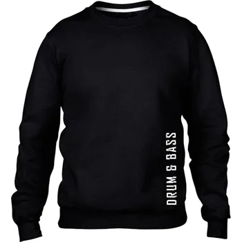 Pánská mikina Pánská mikina bez kapuce DRUM & BASS Break černá Velikost: M, Barevnost motivu: Bílá