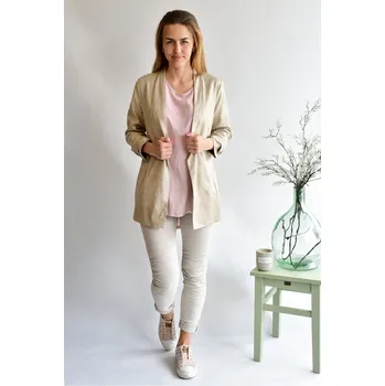 Dámské sako Laura Jo 20003 sako barva: béžová, velikost: L