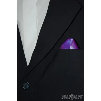 Látkový kapesník kapesníček pánský do saka - satén tm.fialový