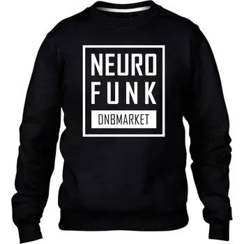 Pánská mikina Neurofunk mikina pánská bez kapuce "Oblong" Velikost: S, Barva: Černá - Design 1