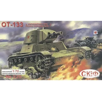 Plastikový model Unimodel 1/72 OT-133 Flame-throwing Tank (ex SKIF)