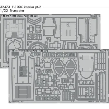Plastikový model Eduard 1/32 F-100C interior pt.2 (TRUMPETER)