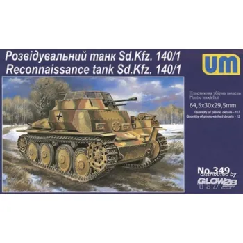 Plastikový model Unimodel 1/72 Sd.Kfz. 140/1 Reconnaissance tank