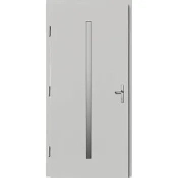 Vchodové dveře Vchodové dveře Lizbona dřevěné 110x210 cm L bílé