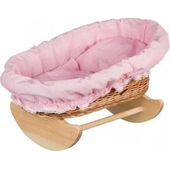 Dětská postýlka Kvalitní proutěná kolébka pro panenky 1