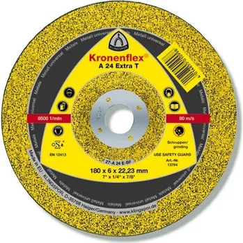 Brusný kotouč Brusný kotouč kronenflex, a 24 extra t, vydutý, 180x6x22,23, pro ruční broušení