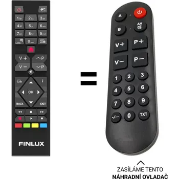 Dálkový ovladač Finlux TVF24FHE4220 náhradní dálkový ovladač pro seniory