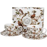 DUO BIRDS Šálek s podšálkem 280 ml - set 2 ks