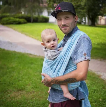 Šátek Šátek na nošení dětí Moisha Monili Tyrkys Délka: 4 - 3,7 m Šátek na nošení dětí