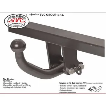 Tažné zařízení Tažné zařízení Fiat Qubo 09/2008-> SV 001-236, SVC GROUP