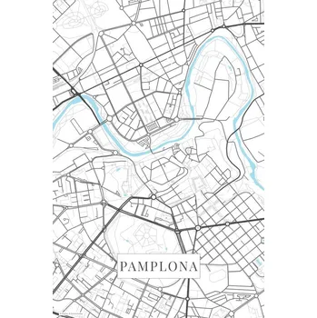 Plakát Plakát, Obraz - Pamplona white