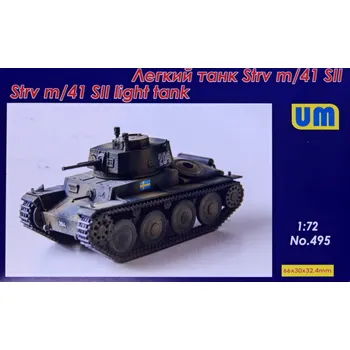 Plastikový model Unimodel 1/72 Strv m/41 SII Swedish Light Tank