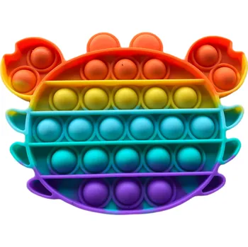 POP IT Pop It Rainbow antistresová hračka Krab
