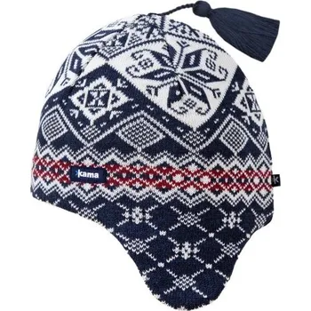 Čepice Kama pletená Merino čepice A74 108 - tmavě modrá UNI