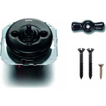 vypínač FONTINI by Font Barcelona Porcelánový vypínač Garby Colonial černý/klička černá : Vypínač č.6 – schodišťák – ovládá se ze 2 míst 31 308 27 27