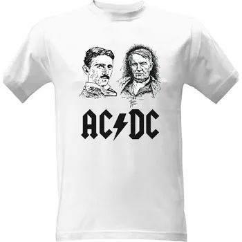 Tričko s potiskem Tesla vs. Edison white pánské