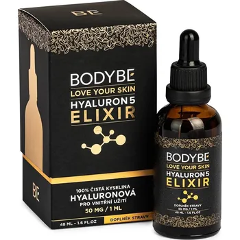 Bodybe Hyaluron 5 Elixír 100% čistá kyselina hyaluronová pro vnitřní užití 50 ml