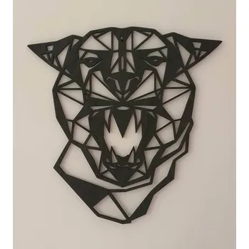 Obraz Hlava pumy obraz - Tmavě hnědá lazura