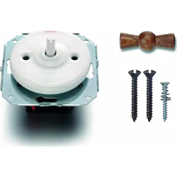 vypínač FONTINI by Font Barcelona Porcelánový vypínač Garby Colonial bílý/klička Old Wood : Vypínač č.1 - ovládá jeden světelná okruh z jednoho místa 31 306 17 21