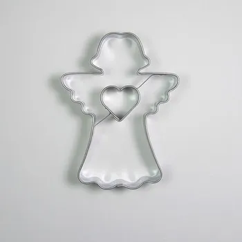 Vánoční dekorace Vykrajovátko nerezové anděl II se srd.77x58