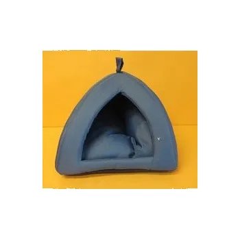 Pelíšek pro psa Iglu s polštářem BASIC 34x34x27cm modrá