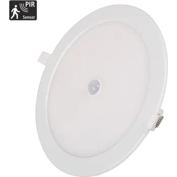 LED panel LED21 LED panel E6 vestavný s PIR čidlem 24W 240mm TEPLÁ BÍLÁ