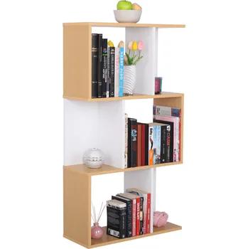 Knihovna Víceúčelový regál ERDEM new TYP 1 lamino borovice a bílá