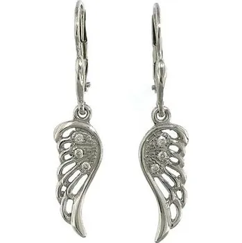 Náušnice Stříbrné visací náušnice křídla