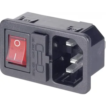 Elektrická zásuvka 501638 IEC zástrčka C13/C14 zástrčka, vestavná rovná Počet kontaktů: 2 plus PE 10 A černá 1 ks