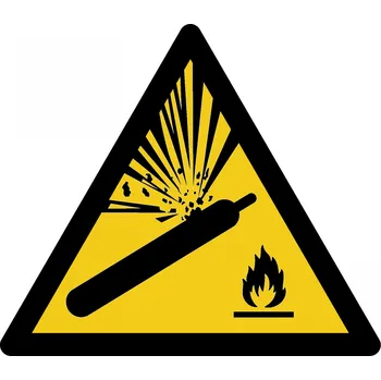 Značka Tlakové lahve, samolepicí fólie, 20 × 20 cm