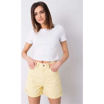 Dámské kraťasy Dámské riflové kraťasy 7706 - RUE PARIS žlutá 42/XL