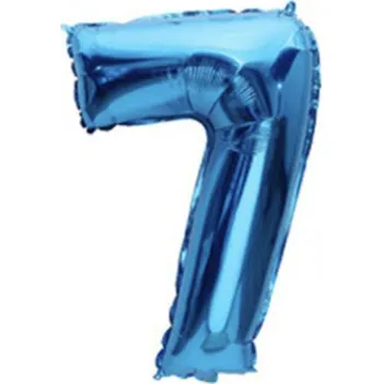 Fóliový balón čísla - modré 82 cm Čísla: 7