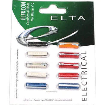 Autopojistky pojistka kulatá - sada 10 ks