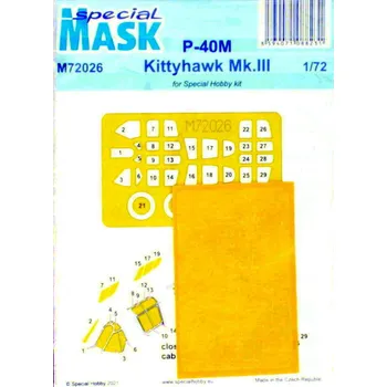 Plastikový model Special hobby 1/72 Mask for P-40M/Kittyhawk Mk.III (SP.HOBBY)