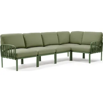 Zahradní lehátko Nardi KOMODO 5 modulárna sedačka - zelený rám/ zelený poťah