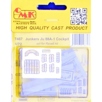 Plastikový model CMK 1/72 Junkers Ju 88A-1 Cockpit set (REV)