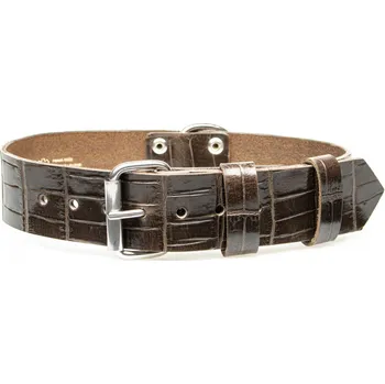 Obojek pro psa Kožený obojek Exot 40 mm - OBV.100165 EXBLK Velikost (obvod v cm): 50 - 60 cm