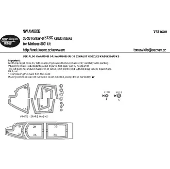 Plastikový model 1/48 Mask Su-33 Flanker-D BASIC (MINIBASE 8001)