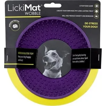 lízací podložka LickiMat Wobble lízací podložka fialová 16,5 cm